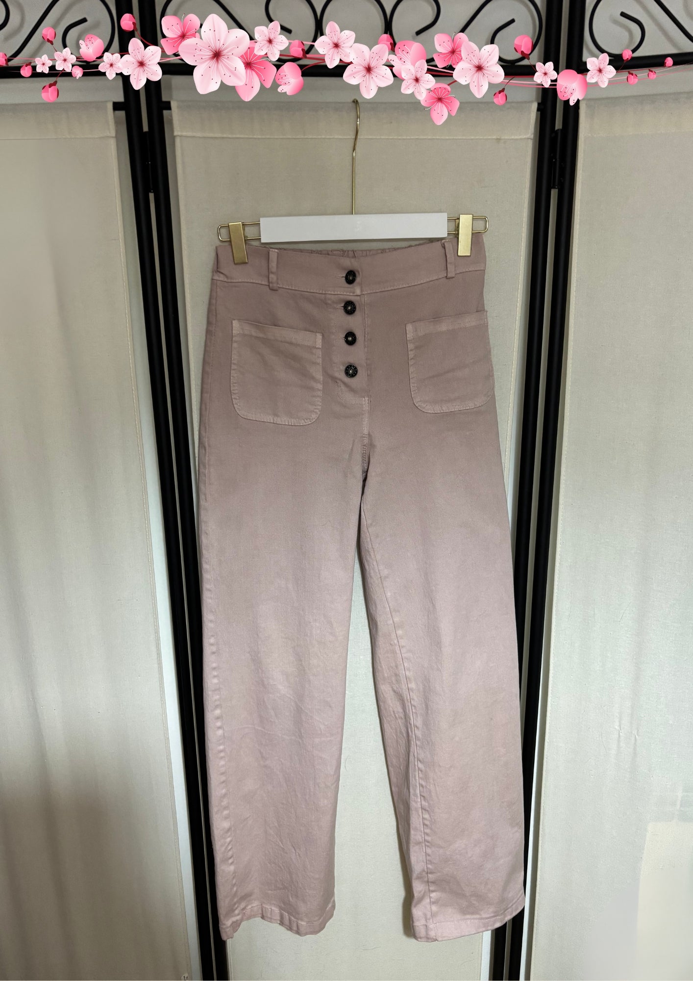 CONJUNTO DENIM ROSA PALO