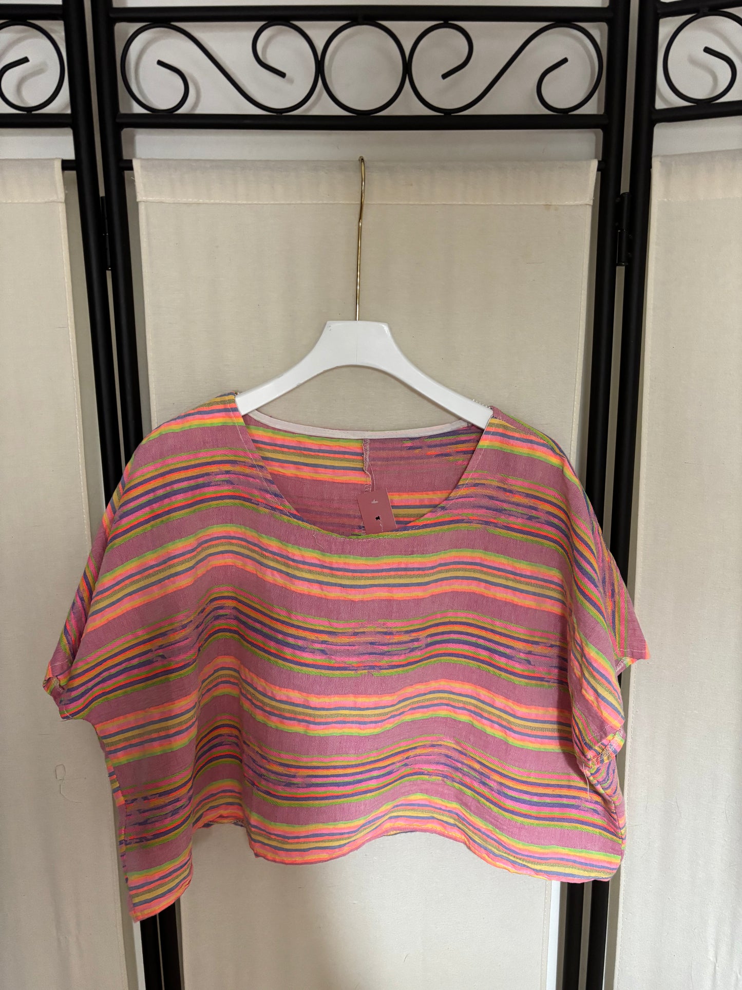 CAMISETA MANGA ANCHA MULTICOLOR