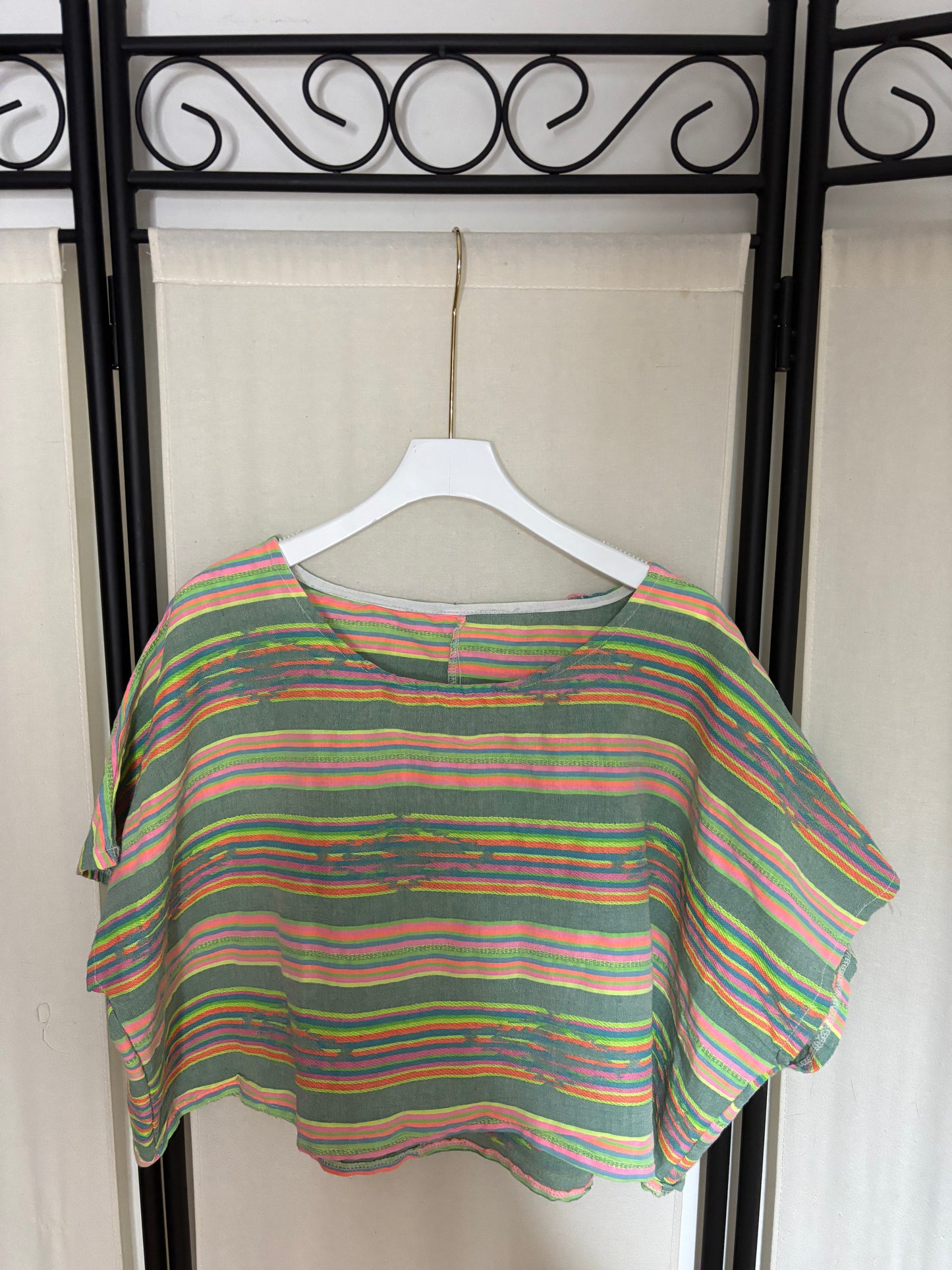 CAMISETA MANGA ANCHA MULTICOLOR