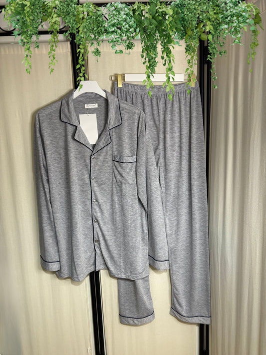 PIJAMA CAMISERO GRIS UNISEX