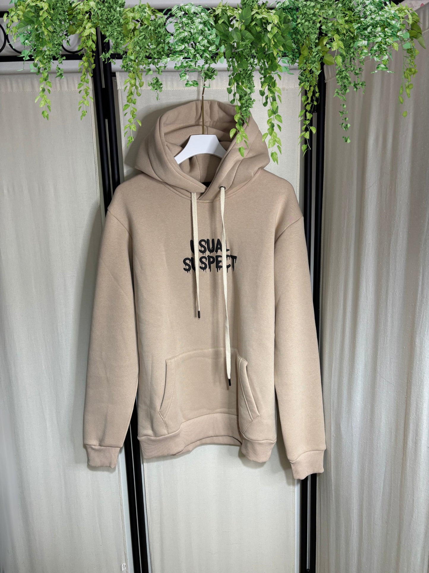 SUDADERA MICKEY MOUSE BEIGE CON DIBUJO EN LA ESPALDA UNISEX