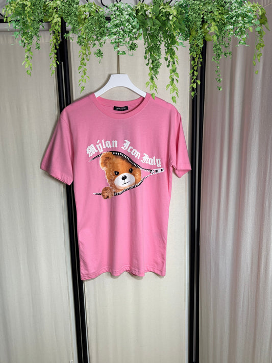 CAMISETA MANGA CORTA ROSA OSO