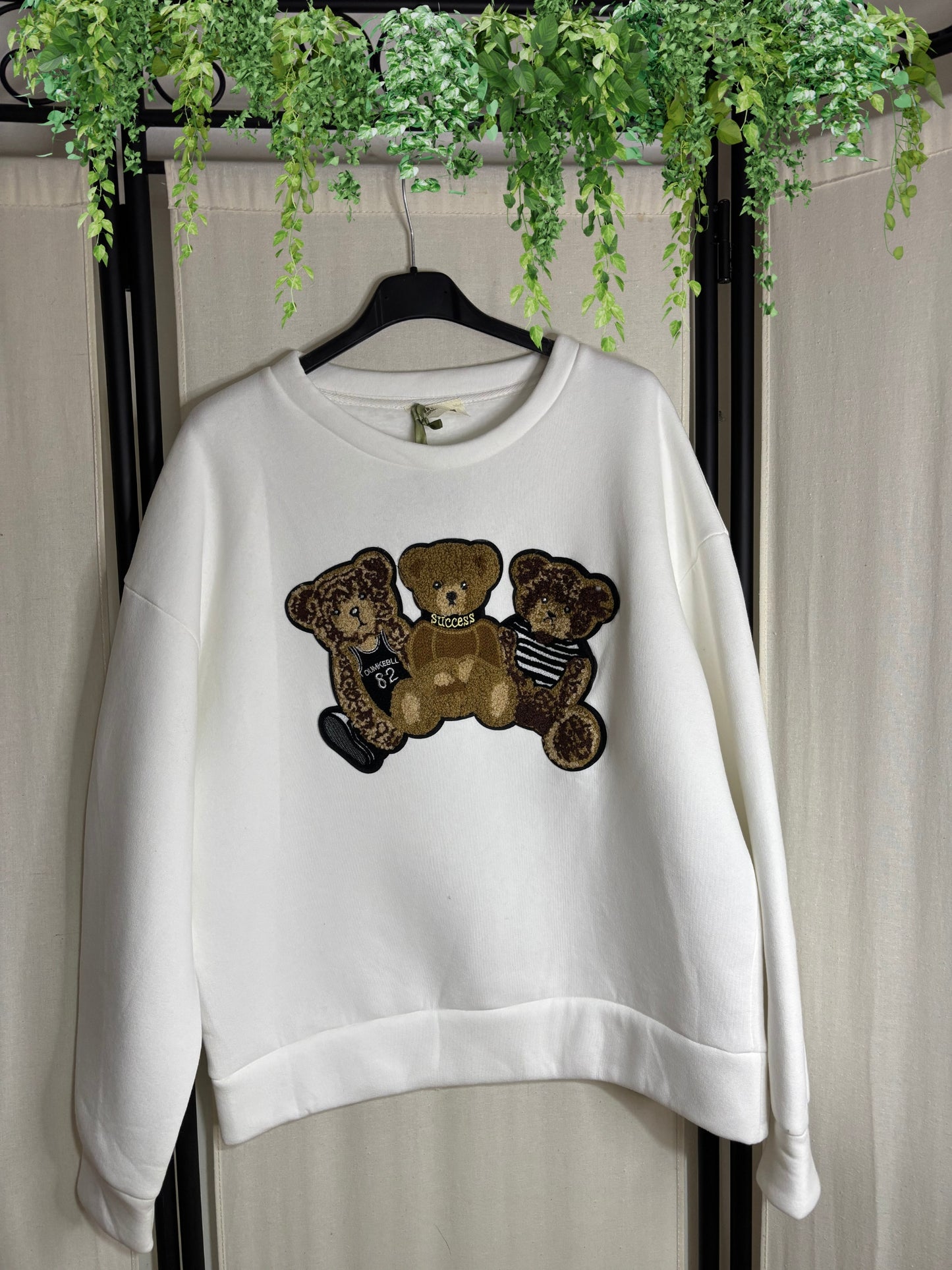 SUDADERA OSOS BLANCA