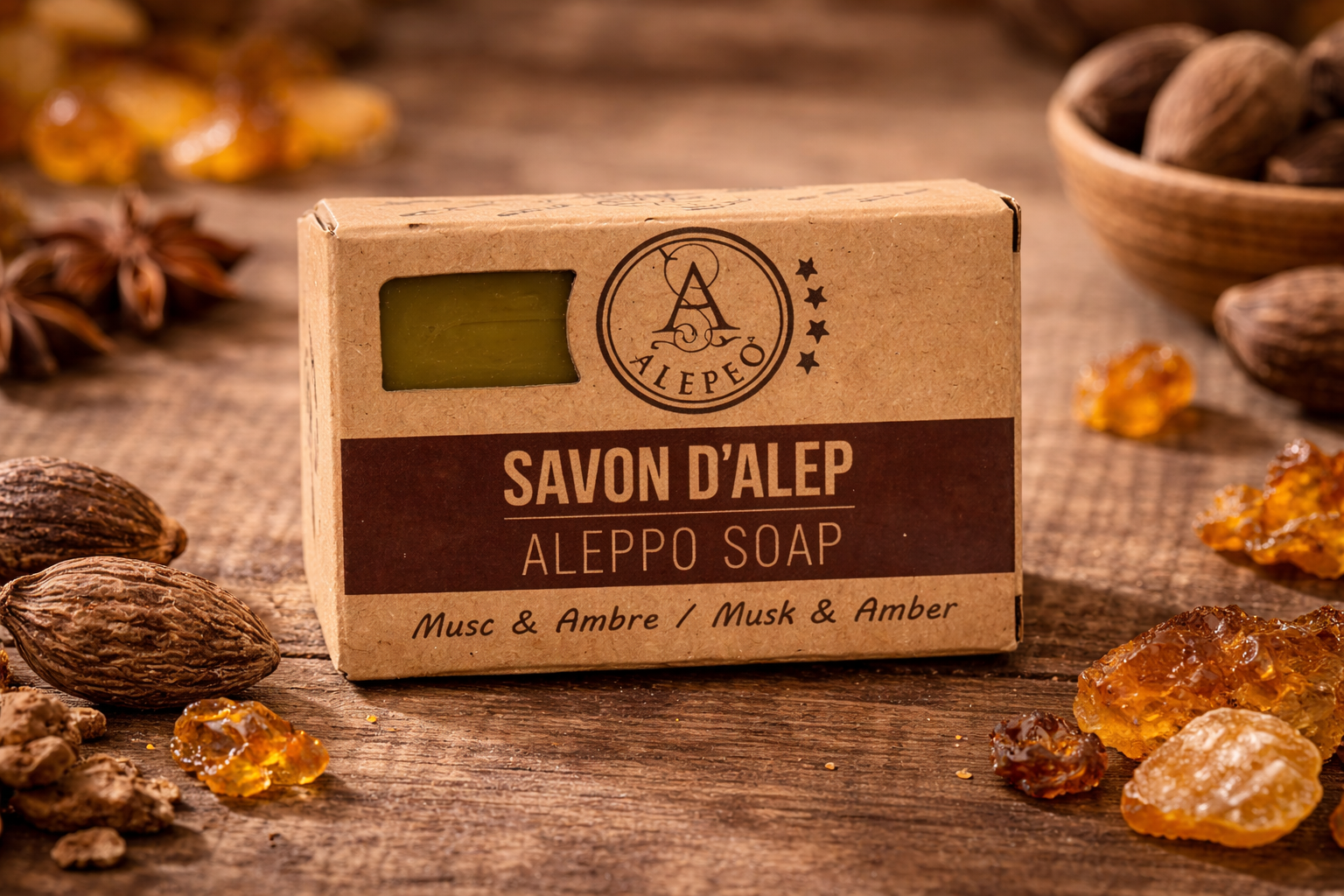 Pastilla Jabón Alepo Almizcle y Ámbar