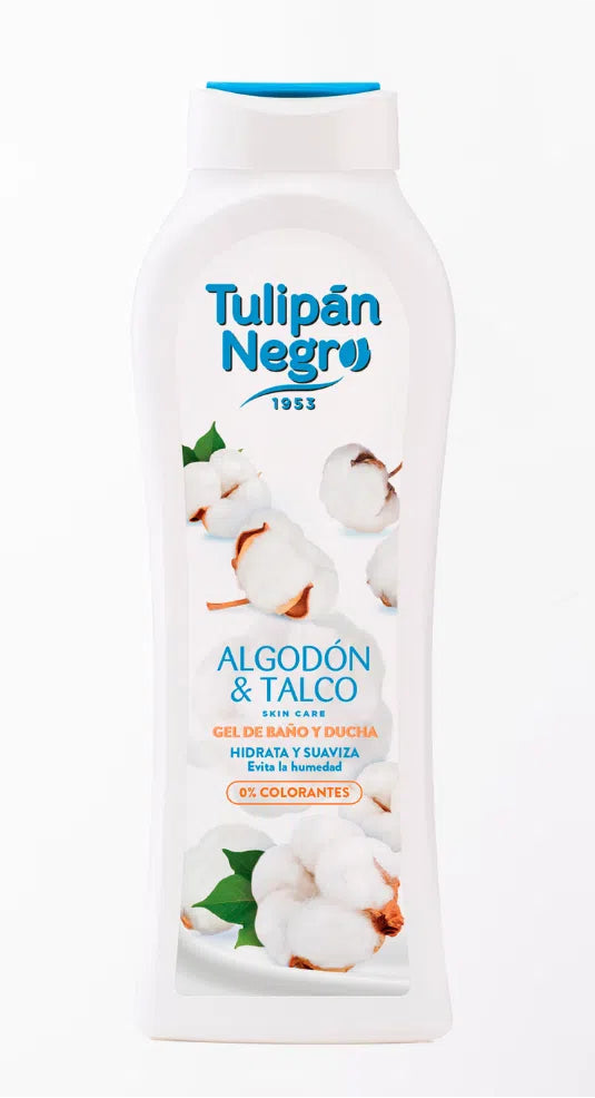 Gel de Baño Algodón y Talco Tulipán Negro 650ml