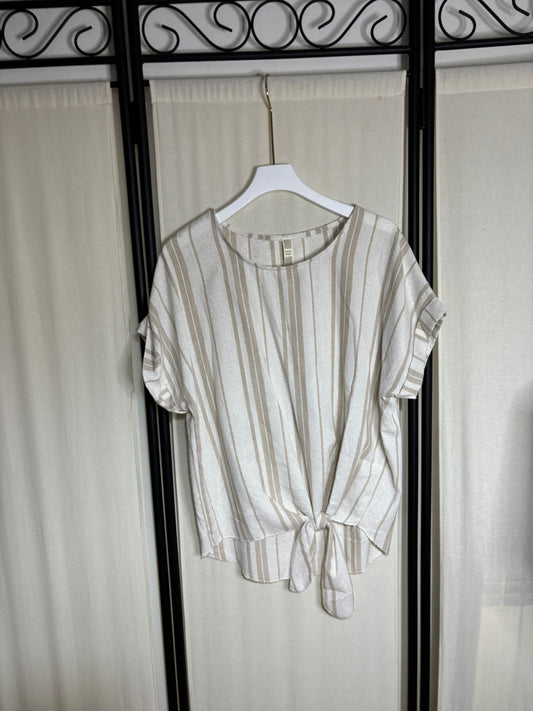 BLUSA MANGA CORTA DETALLE HILO DORADO