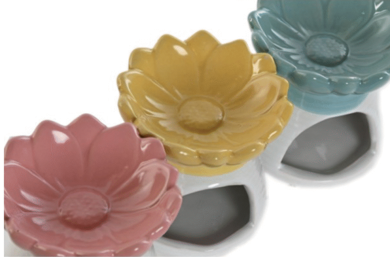 Quemador ceramica flor - Imagen 3