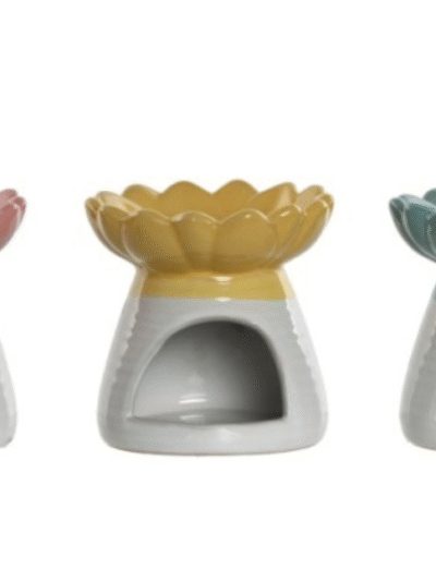 Quemador ceramica flor